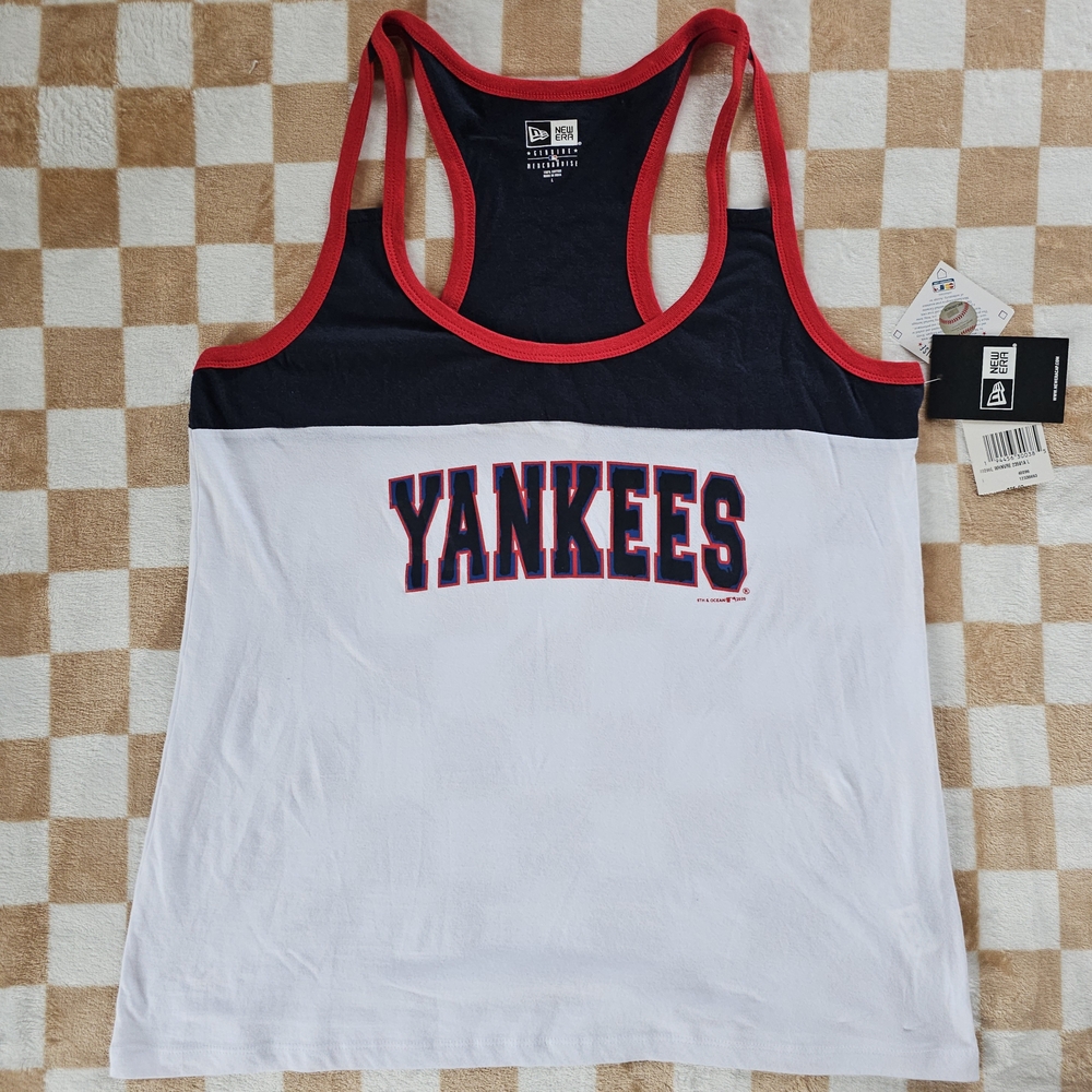 Yankees Men's Colorblock Tank Top - Navy, White, and Red